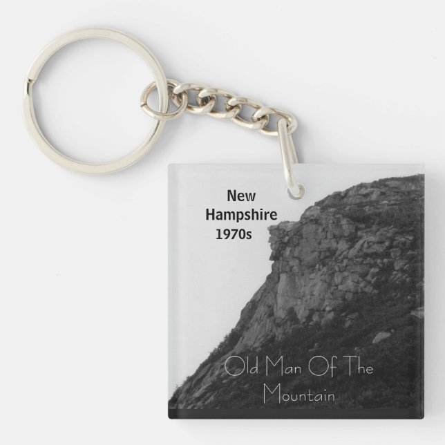 Neuer Hampshire-alter Mann des Berges Schlüsselanhänger (Vorderseite)
