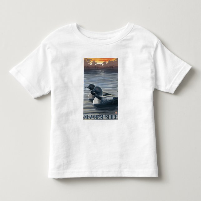 Neuer HampshireCommon Loon Kleinkind T-shirt (Vorderseite)