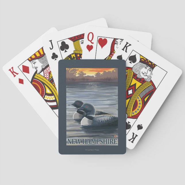 Neuer HampshireCommon Loon Spielkarten (Rückseite)