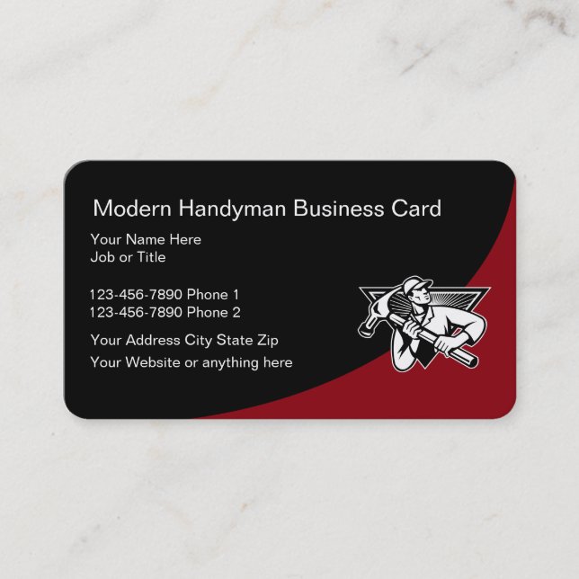 Neuer Heimwerker Businesscards Visitenkarte (Vorderseite)