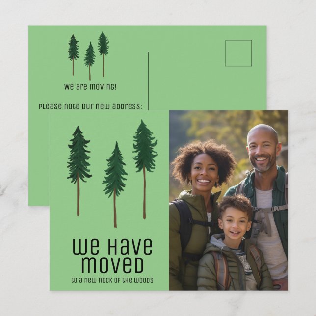 NEUER HINTERGRUND DES WALDBREICHES FOTO POSTKARTE (Vorne/Hinten)