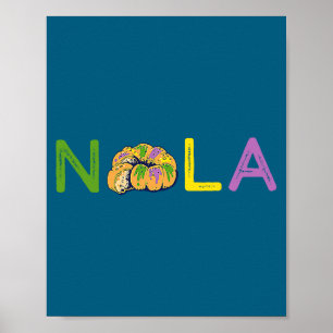 Neuer King Cake Mardi Gras Orleans Poster
