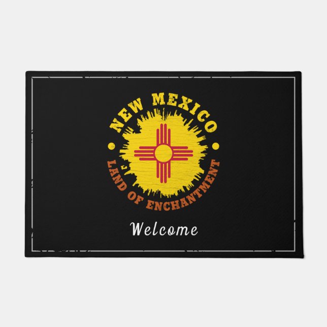 NEUER MEXIKO-STAAT FLAG FUßMATTE (Vorderseite)