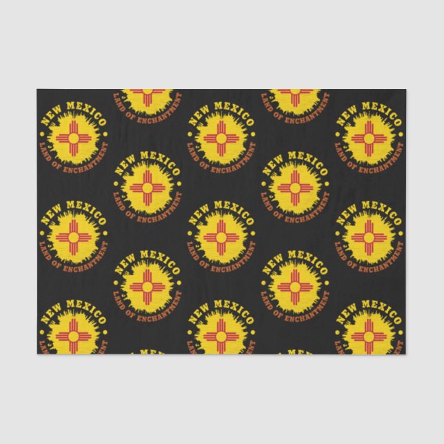 NEUER MEXIKO-STAAT FLAG SEIDENPAPIER (Vorderseite)