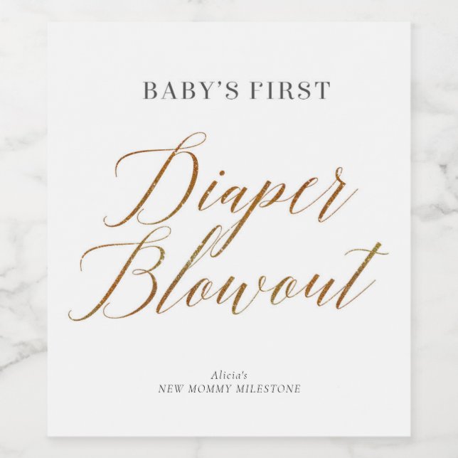 Neuer Mommy Moments Diaper Blowout Weinetikett (Einzelnes Label)