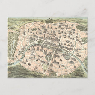 Neuer Monumentalplan von Paris Postkarte