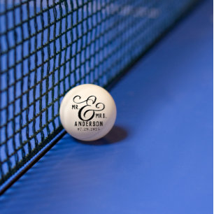 Neuer Name Datum Schwarzer Text Tischtennisball