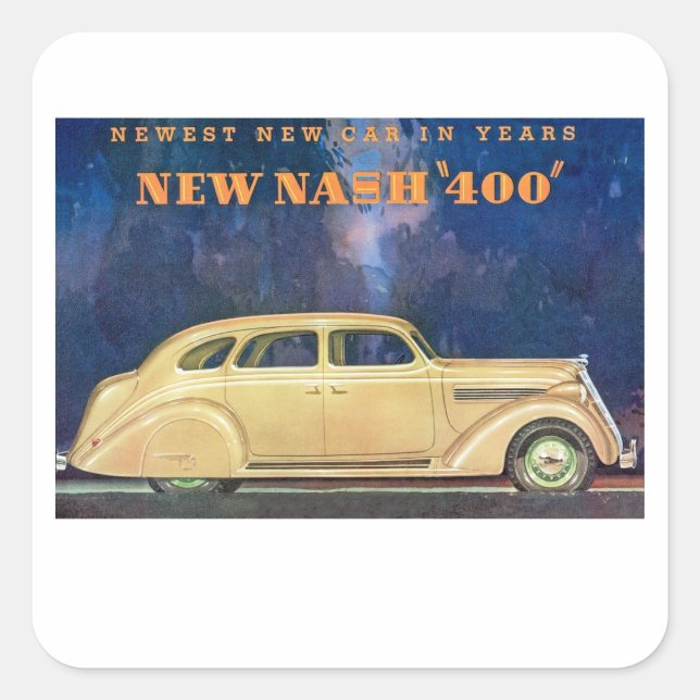 Neuer Nash "400" Quadratischer Aufkleber (Vorderseite)