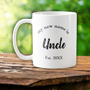 Neuer Onkel Est Jahr Schwarz Familie Baby Enthüllu Kaffeetasse
