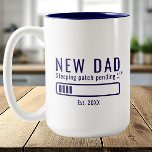 Neuer Papa-Batterie lädt Schlaf-Patch Blau Zweifarbige Tasse