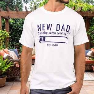 Neuer Papa Schlaf-Patch Fett-Typografie T-Shirt