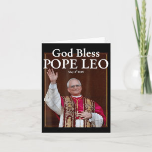 Neuer Papst 2025 Gott segne Papst Leo 8. Mai 2025 Karte