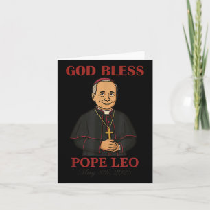 Neuer Papst 2025 Gott segne Papst Leo Xiv 8. Mai 2 Karte