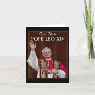 Neuer Papst 2025 Gott segne Papst Leo Xiv  Karte