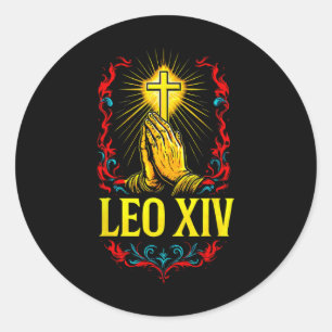 Neuer Papst Leo Xiv Runder Aufkleber