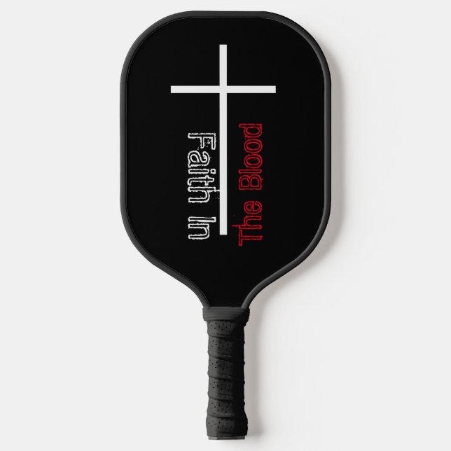 NEUER Personalisierter Glaube an das Blut Christli Pickleball Schläger (Vorderseite)