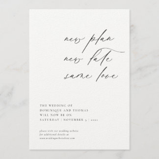 Neuer Plan Datum der Liebe Änderung der Pläne Einladung