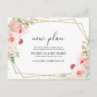 Neuer Plan Elegante Blush Geometrische Hochzeit