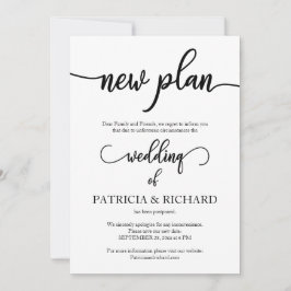 Neuer Plan für verspätete Hochzeitsankündigung Einladung