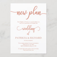 Neuer Plan Hinauf Hochzeit Elegante Rose Gold