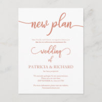 Neuer Plan Verspätete Hochzeitsankündigung Rose Go