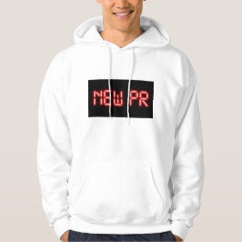 Neuer PR Laufmeilenstein Rote Neon-Digitaleffekt Hoodie