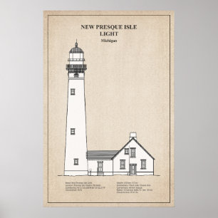Neuer Presque Isle Leuchtturm - Michigan - SBD Poster