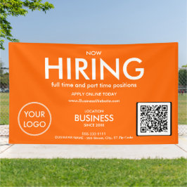 Neuer QR-Code für moderne Orange Business Logos Banner