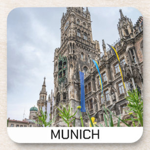 Neuer Rathausturm in München, Deutschland Getränkeuntersetzer