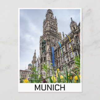 Neuer Rathausturm in München, Deutschland Postkarte