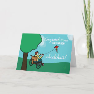 Neuer Rollstuhl Glückwunsch, Junge, Mann Karte