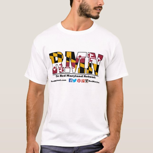 Neuer roter Maryland-Logo-T - Shirt (Vorderseite)