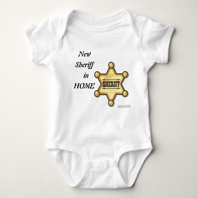 Neuer Sheriff in Zuhause BABY Strampler (Vorderseite)