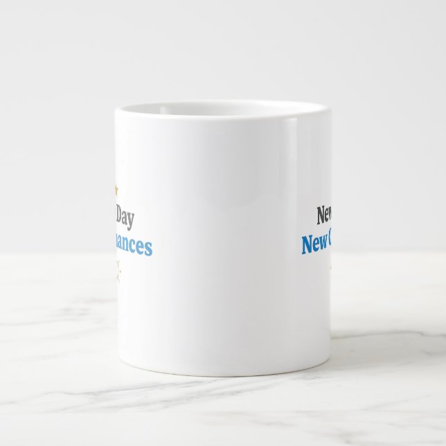 Neuer Tag, neue Chancen Jumbo-Tasse (Vorderseite)