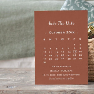 Neuer Terracotta-Kalender, nicht fotografiert Save Einladung
