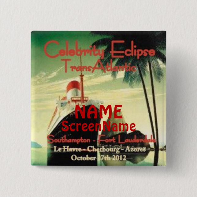 Neuer transatlantischer Knopf Button (Vorderseite)