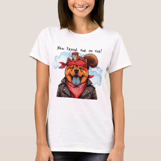 Neuer Trend: Pelz auf Fell! T-Shirt (Vorderseite)