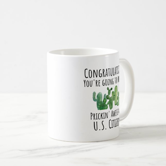 Neuer US-amerikanischer Bürger Herzlichen Glückwun Kaffeetasse (VorderseiteRechts)