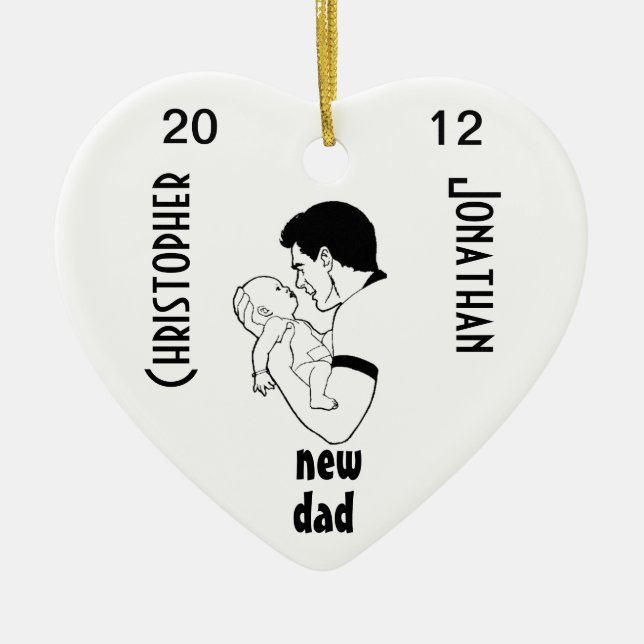 Neuer Vater - kundengerecht Keramik Ornament (Vorne)