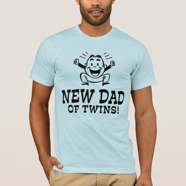 Neuer Vater von Twins T-Shirt (Vorderseite)