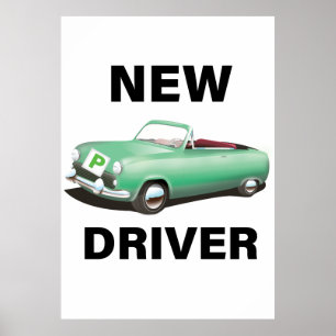 Neuer vorläufiger Autofahrer Poster