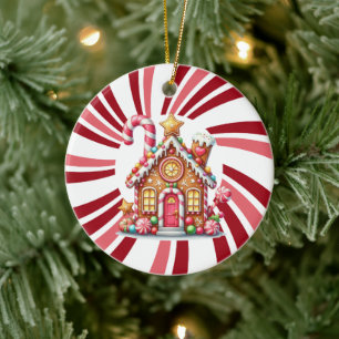 Neuer Weihnachtsquotentext auf der Zuhause auf der Keramik Ornament