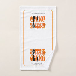 Neuer Weißer Graffiti-Erntedank Herbst Handtuch