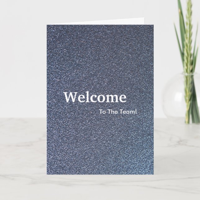 Neuer Welcome Gold Glitzer Karte (Vorderseite)