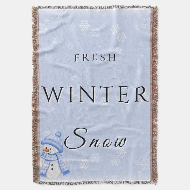 Neuer Winter Schnee mit Schneemann und Schnee Decke (Vorderseite Vertikal)