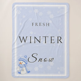 Neuer Winter Schnee mit Schneemann und Schnee Sherpadecke