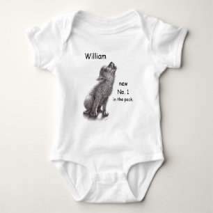 Neuer Wolf im Pack heulend Wolf Baby Strampler