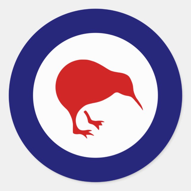 neuer Zealand Kiwi-Roundel-Aufkleber für die milit Runder Aufkleber (Vorderseite)