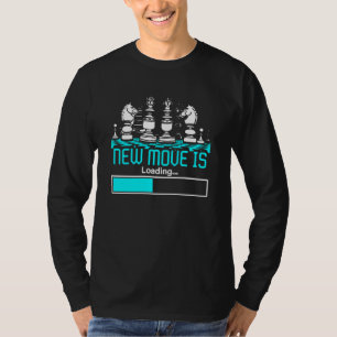 Neuer Zug lädt Schachbrettfiguren Schachmatt T-Shirt