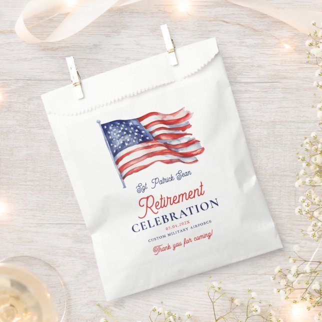 Neuere amerikanische Flagge 4. Juli Army Retiremen Geschenktütchen (Ausgeschnitten)